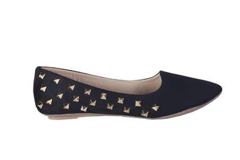Women black  Genuine Leather Juttis 2