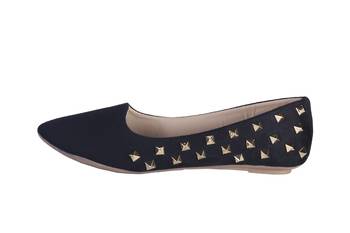 Women black  Genuine Leather Juttis 3