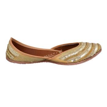 Embroidered Genuine Leather  slip on Juttis 2