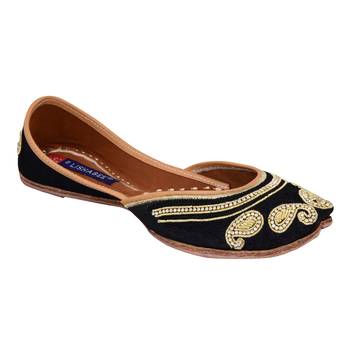 Embroidered  fabric slip on  Juttis 1