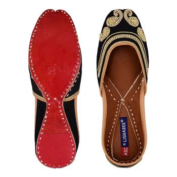 Embroidered  fabric slip on  Juttis 5