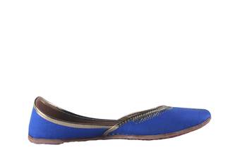 Solid blue slip on Juttis 2