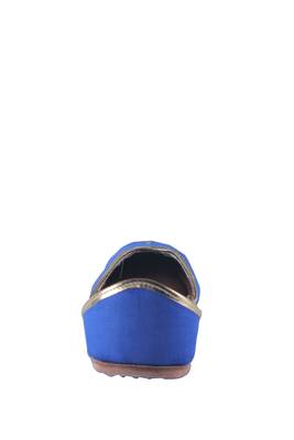 Solid blue slip on Juttis 3