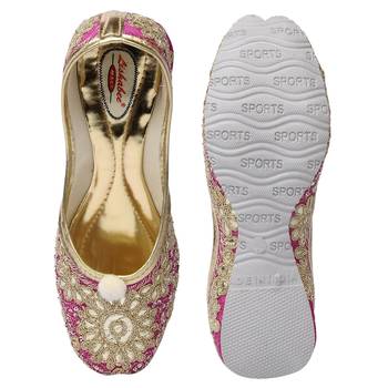 Women Synthetic Pink juties 5