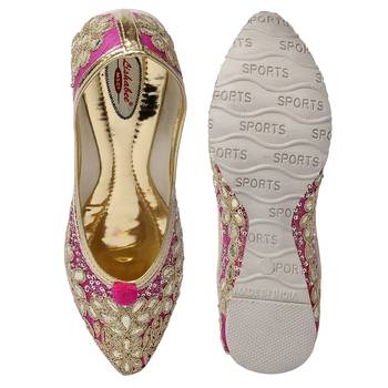 Women Synthetic Pink juties 5
