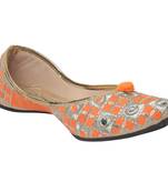 women Orange synthetic Juties