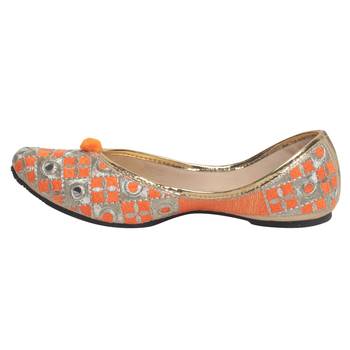 women Orange synthetic Juties 8