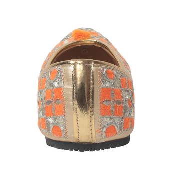 women Orange synthetic Juties 9