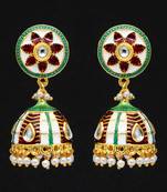 White Jhumkas