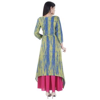 multicolor plain Long Kurta Skirt sets 2