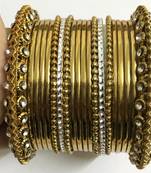 Antique Gold Tone Bangles Bracelet Set