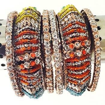 Multicolor Shimmer Bangle Set 1