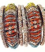 Multicolor Shimmer Bangle Set