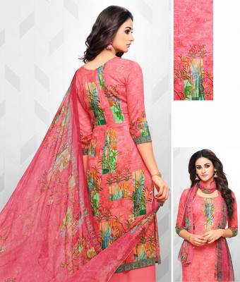 Pink printed cotton salwar 2