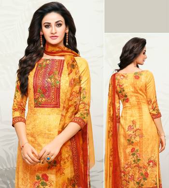 Yellow printed cotton salwar 2