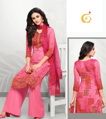 Pink printed cotton salwar 2