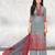 Dark-grey printed cotton salwar
