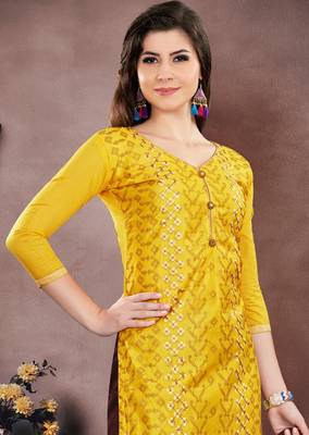 Brown embroidered cotton salwar 2