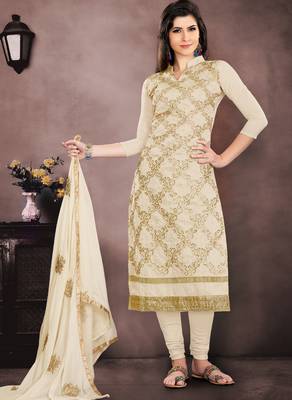 White embroidered cotton salwar 1