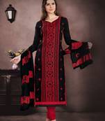 Black embroidered cotton salwar
