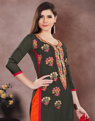 Grey embroidered cotton salwar 2