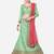 Green Embroidered Silk Semi Stitched Lehenga