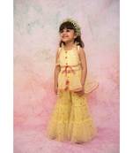 yellow sequin sharara set