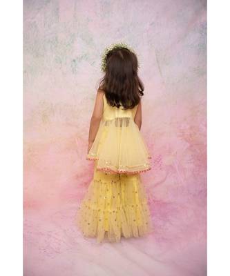 yellow sequin sharara set 3