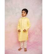yellow mirror kurta