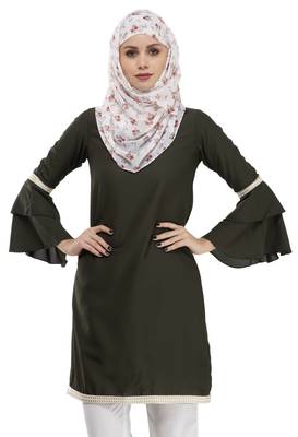 Olive Bell Sleeve Tunic By Ruqsar 1