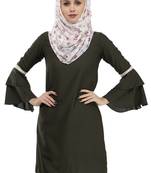 Olive Bell Sleeve Tunic By Ruqsar