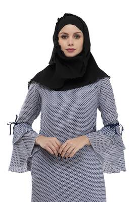 Persian Blue Bell Sleeve Tunic By Ruqsar 1