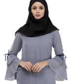 Persian Blue Bell Sleeve Tunic By Ruqsar