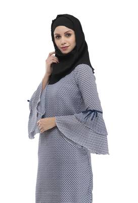 Persian Blue Bell Sleeve Tunic By Ruqsar 2