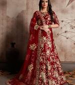 Redembrodery Satin Attractive Lehngha Lehngha Choli With Blouse