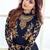 Navy Blue Embroidered Georgette Salwar