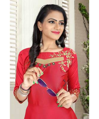 Pink Embroidery Tafeta Satin With Inner Full Stiched Anarkali Gown 3