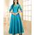 Sky Embroidery Tafeta Satin With Inner Full Stiched Anarkali Gown