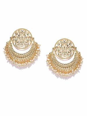 Gold Plated Beaded Handcrafted Chandbali 2