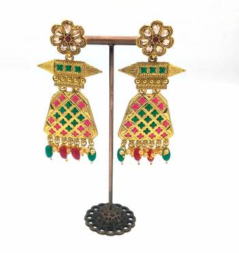 Multicolour Stone Antique Earring 2