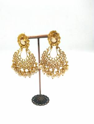 Gold-Plated Stone Dangle & Drop Earrings 2