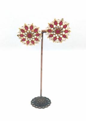 Ruby Kundan Stud Earrings 2