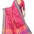 Pink woven silk cotton saree with blouse