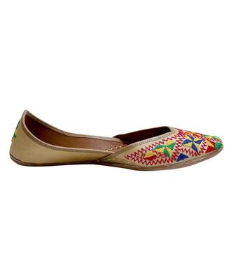 Multicolour Thread Embroidery Party Wear Ethnic.Jutti 3