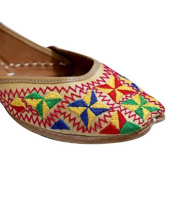 Multicolour Thread Embroidery Party Wear Ethnic.Jutti 4