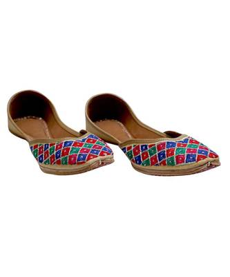 Multicolour Thread Embroidery Party Wear Ethnic.Jutti 1