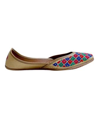 Multicolour Thread Embroidery Party Wear Ethnic.Jutti 3