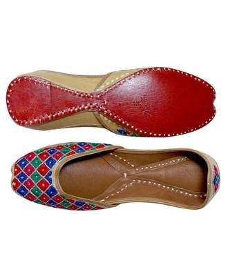 Multicolour Thread Embroidery Party Wear Ethnic.Jutti 5