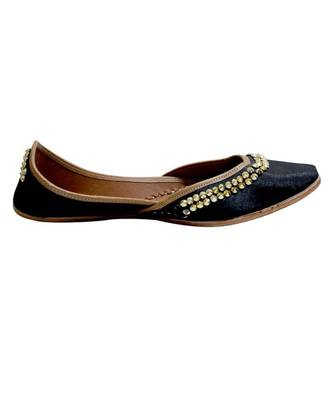 Black Stone Work Party Wear Ethnic.Jutti 3