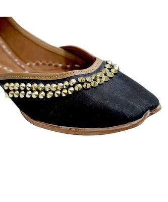 Black Stone Work Party Wear Ethnic.Jutti 4